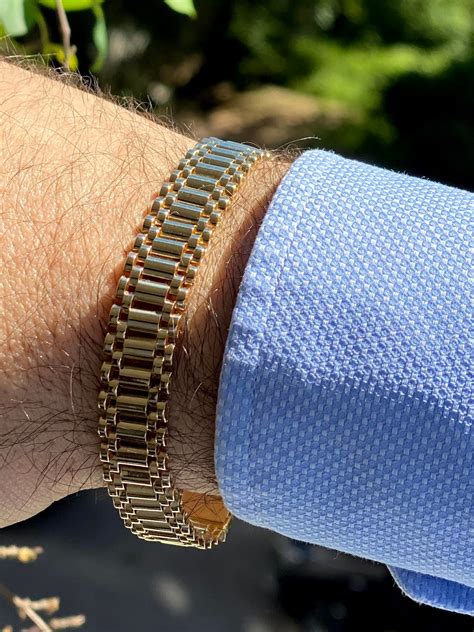 rolex 14k gold men's bracelet.